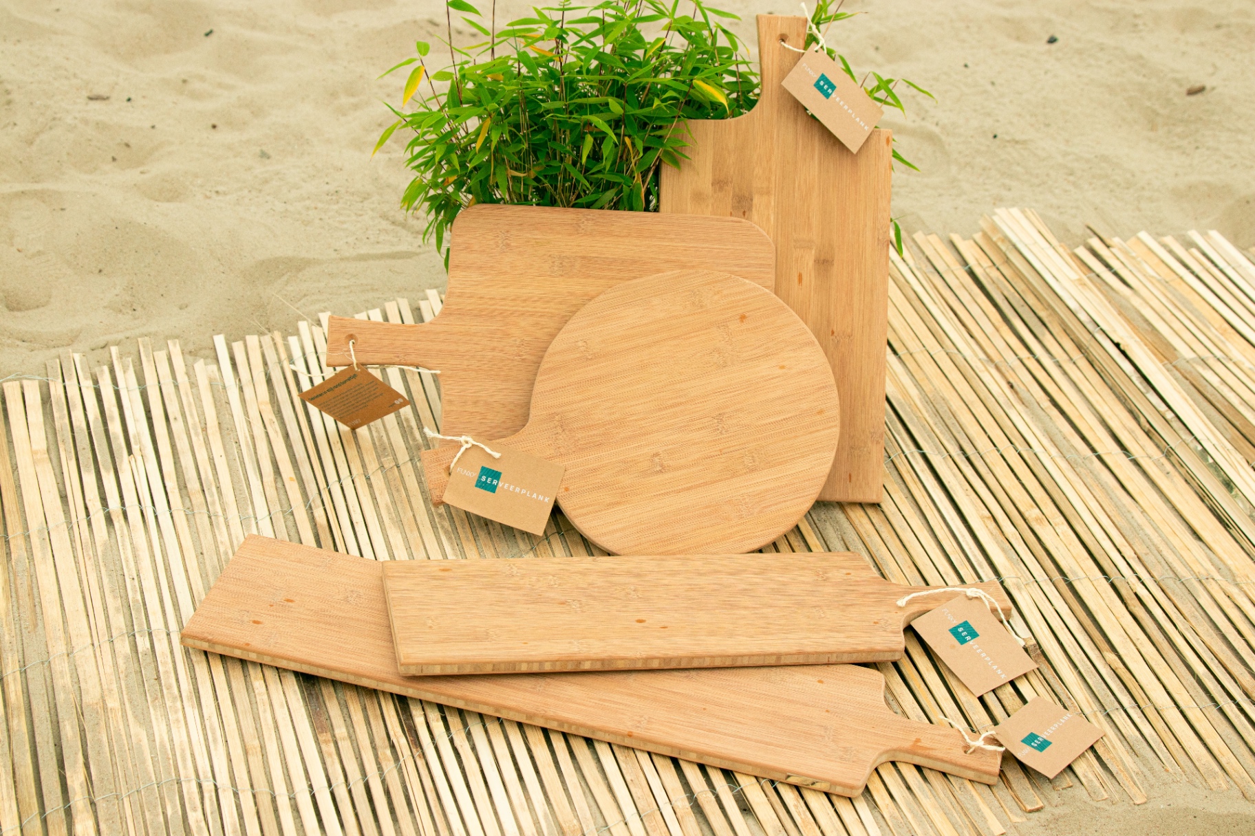 Funxy serveerplanken op het strand